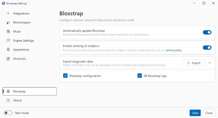 Bloxstrap Main Interface